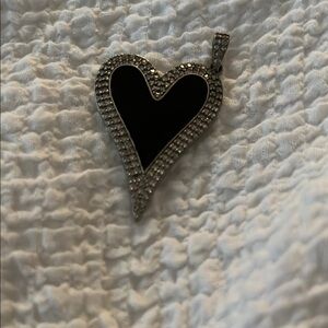 Elegant Black Heart Pendant